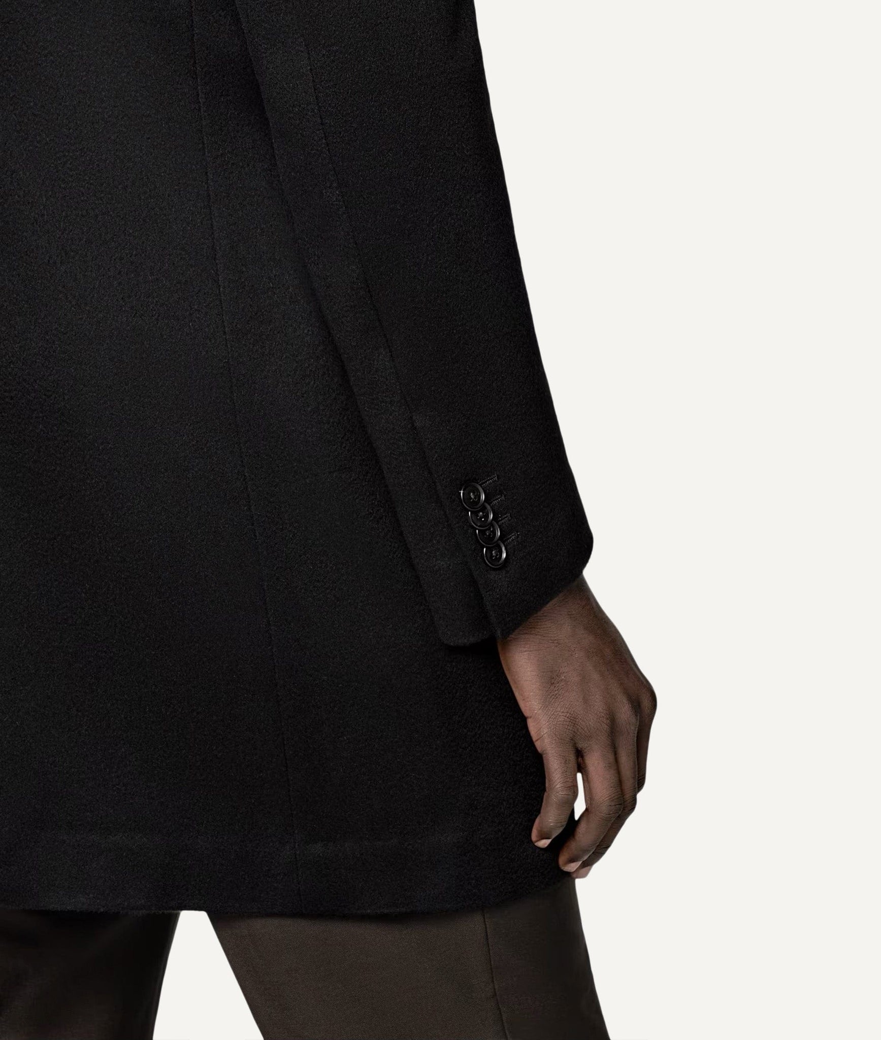 Double-Breasted Overcoat in Gazaba Worsted Wool