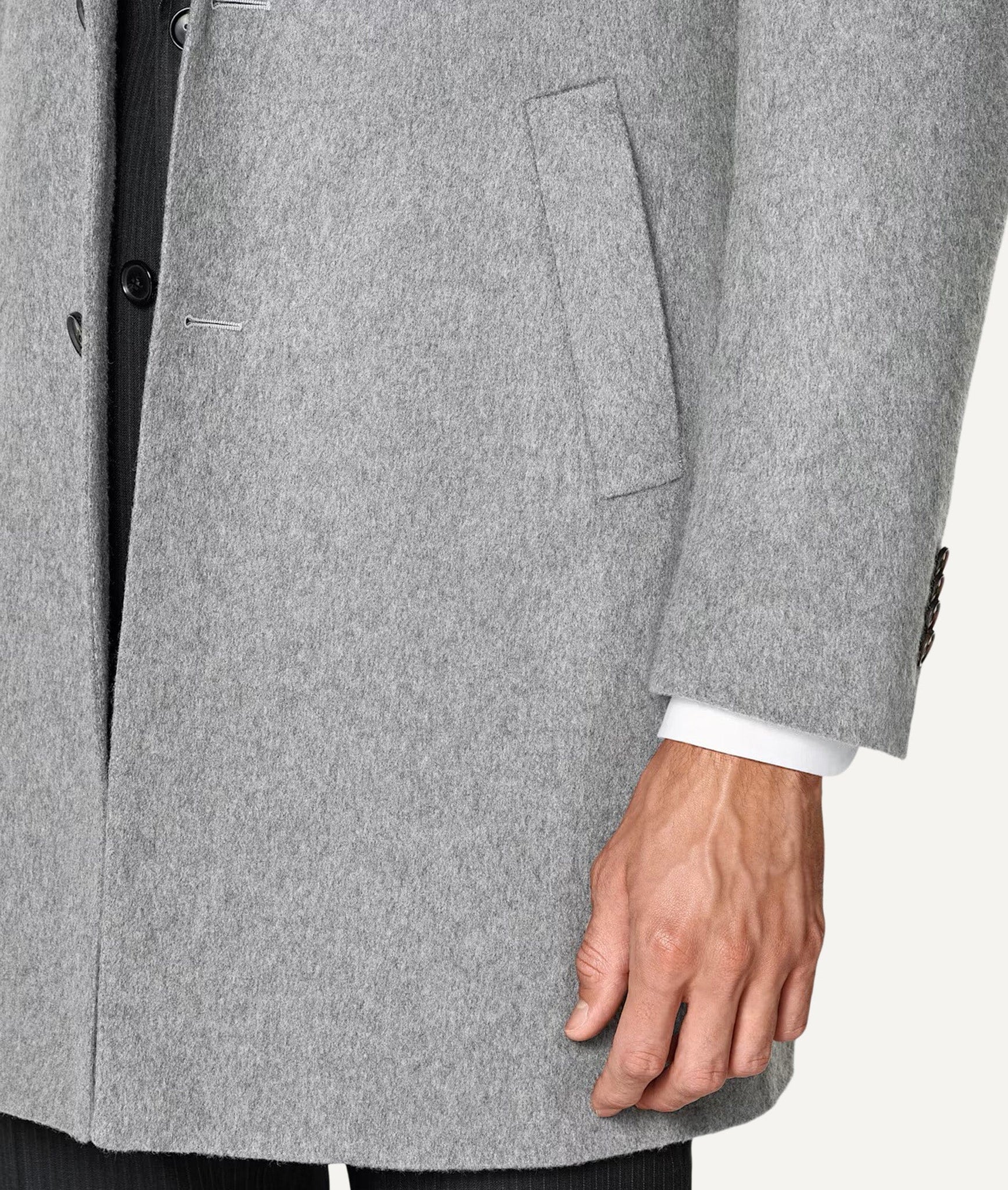 Single Breasted Overcoat in Piacenza Cashmere