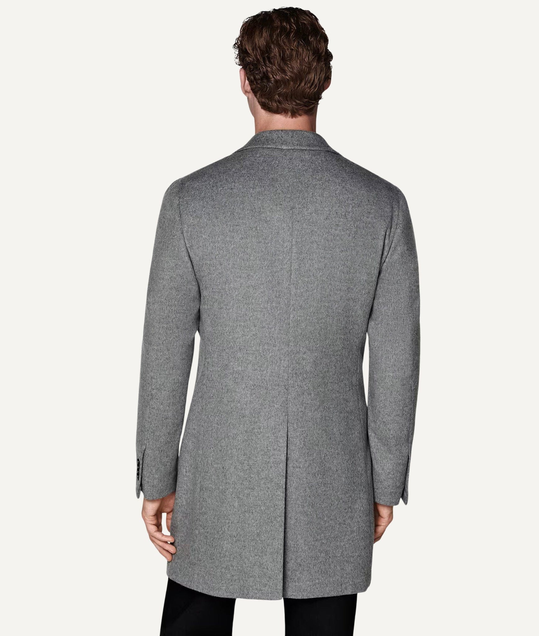 Double-Breasted Overcoat in Gazaba Worsted Wool