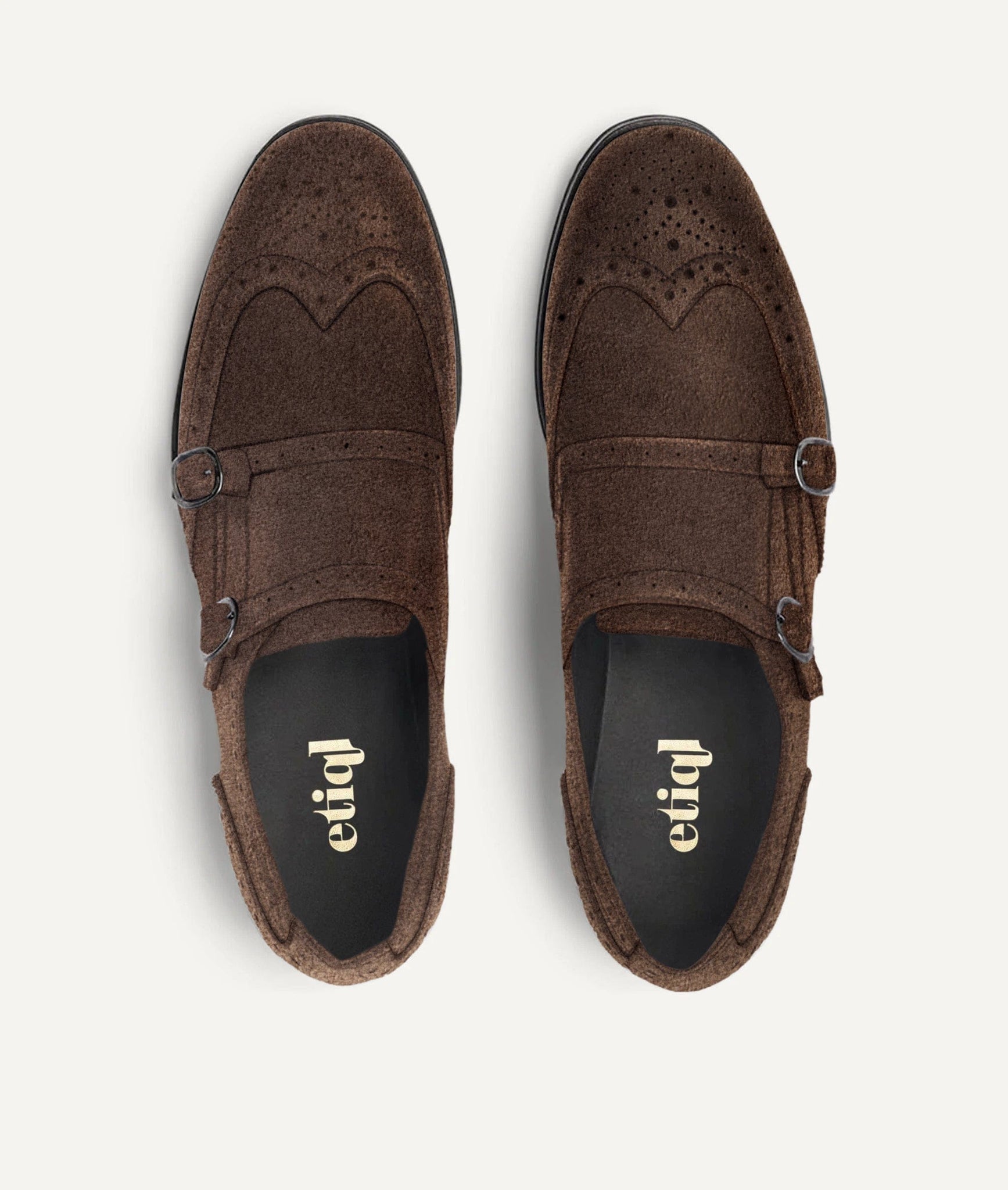 Double Monk Loafer in Suede