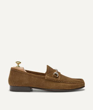Chain Loafer in Suede Leather