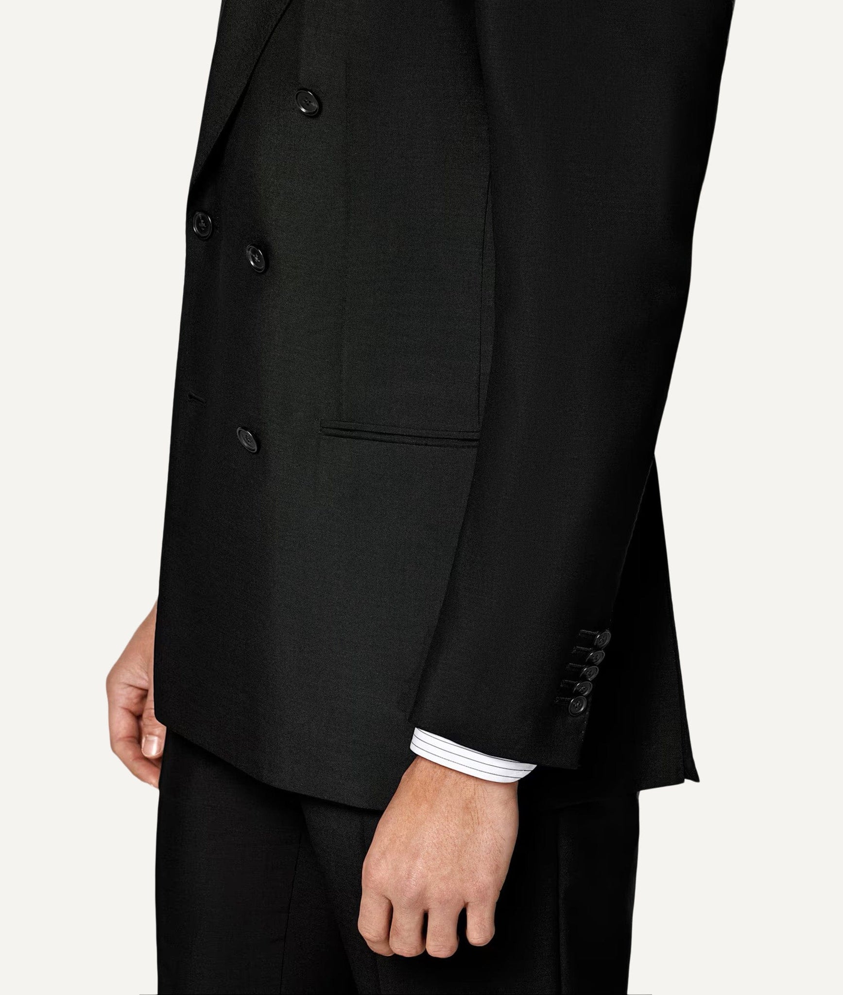 Double-Breasted Suit in Alfred Brown High-Twisted Wool