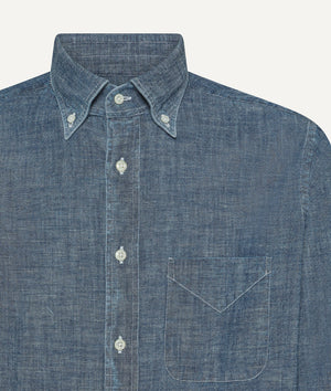 Chambray Button-Down Shirt in Cotton