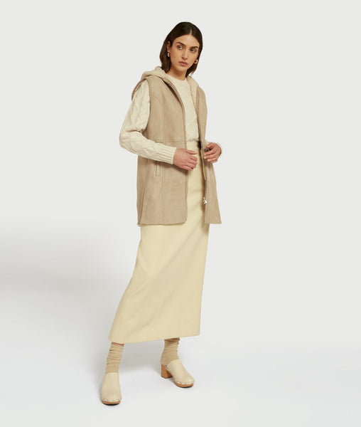 Shearling Sleeveless Coat in Lambskin – ETIQL