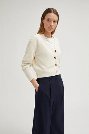 The Linen Cotton Cropped Cardigan