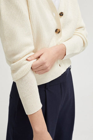 The Linen Cotton Cropped Cardigan
