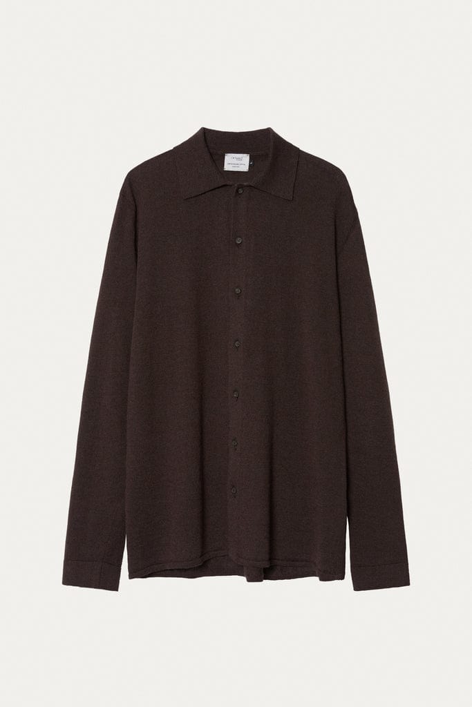 Brown | The Linen Cotton Knit Shirt