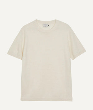 The Linen Cotton Knit T-Shirt - Black / L