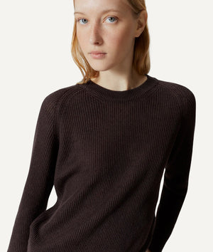 The Linen Cotton Ribbed Sweater - Rope / S - Rope / L