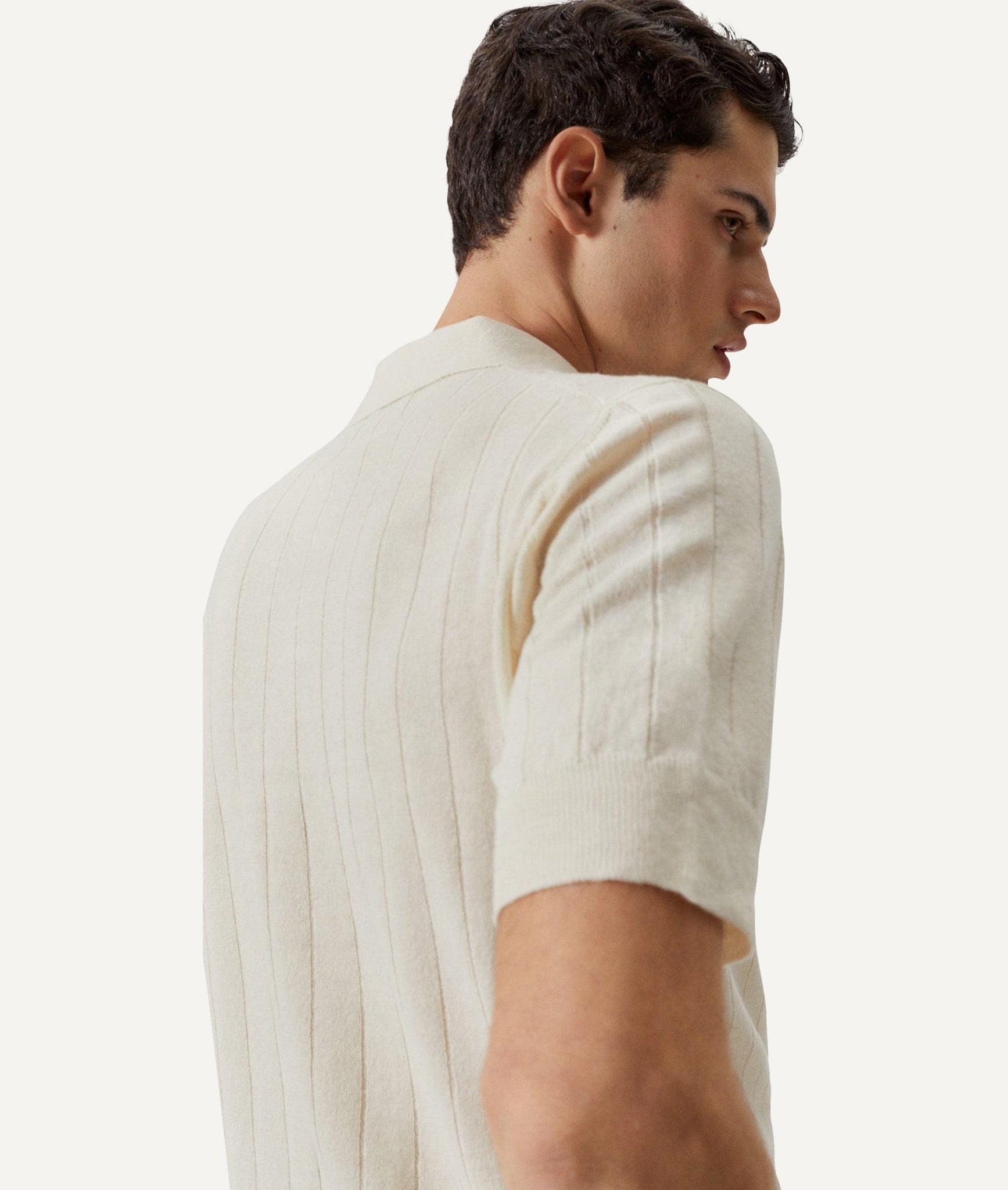 The Linen Cotton Vintage Polo - Milk White / S