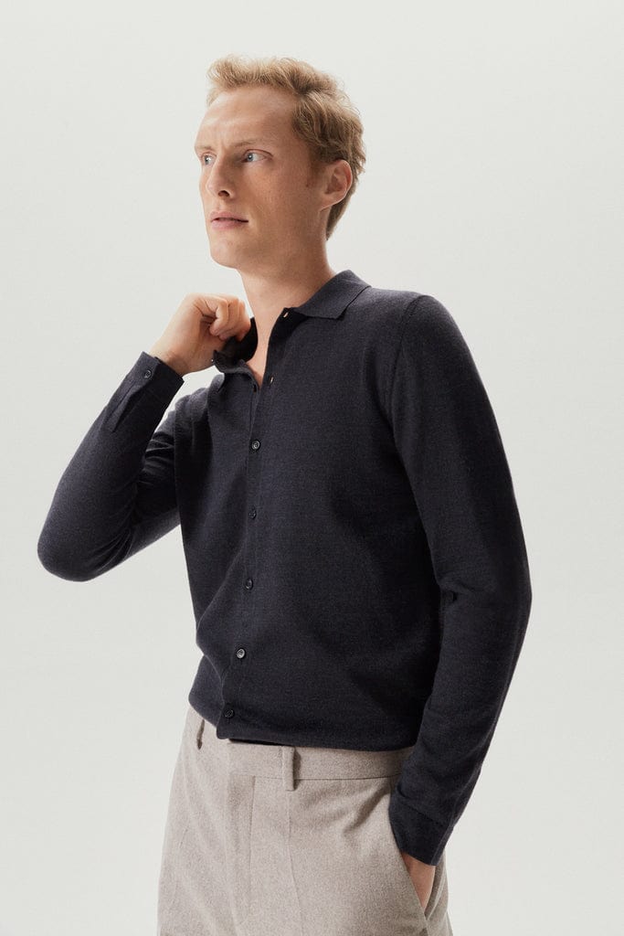 Anthracite | The Merino Wool Knit Shirt