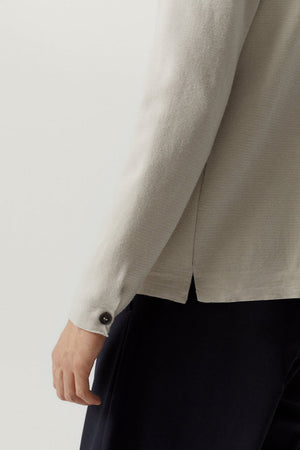 the merino wool overshirt pearl