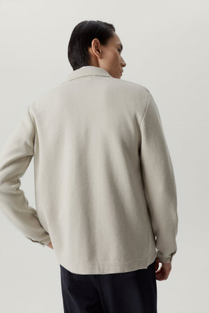 the merino wool overshirt pearl