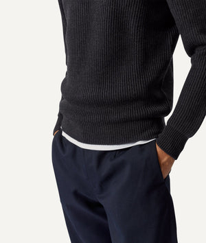 The Merino Wool Ribbed Roll neck