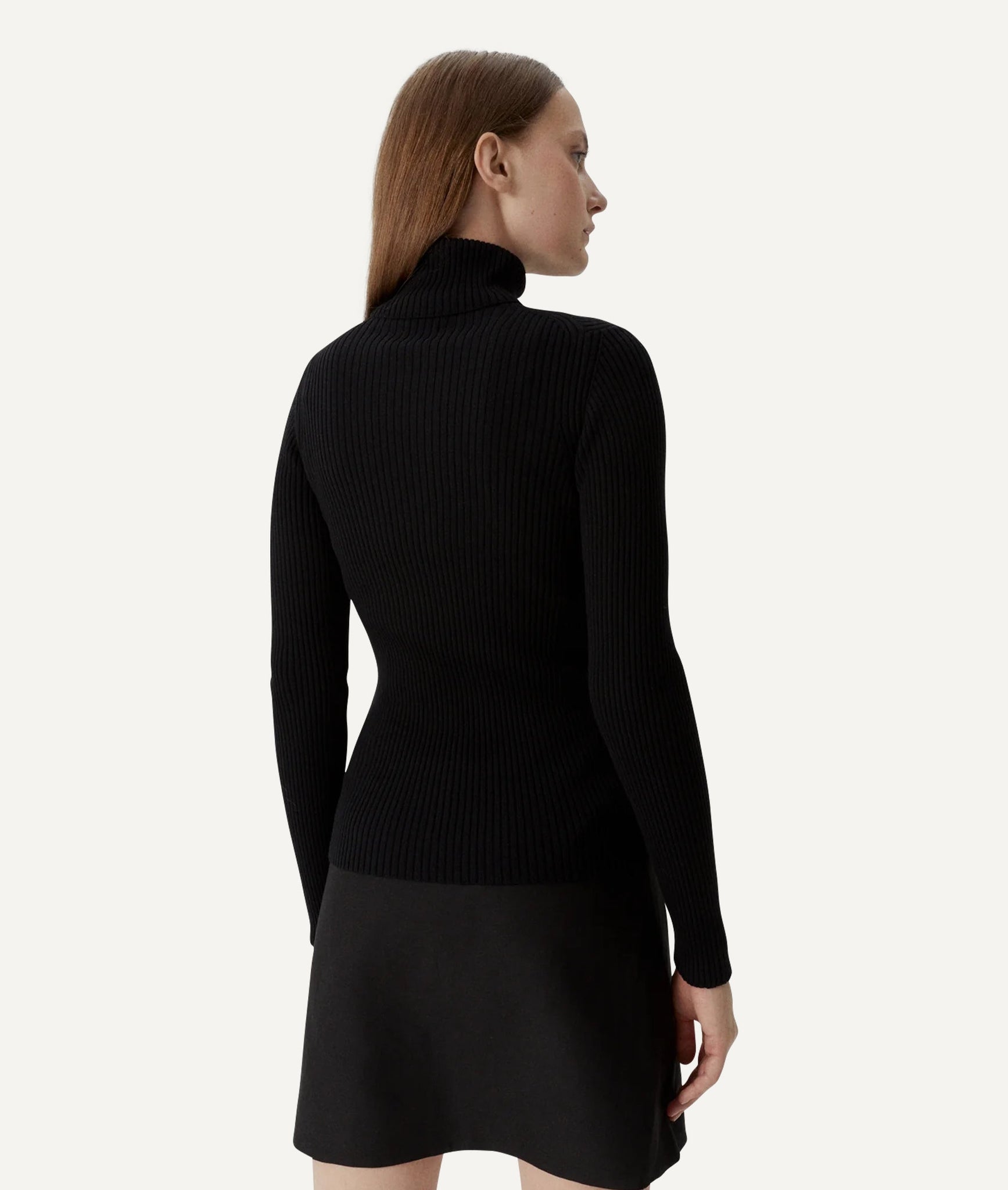 The Merino Wool Ribbed Roll neck