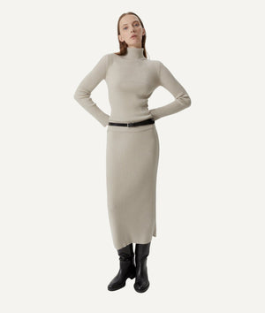 The Merino Wool Ribbed Skirt
