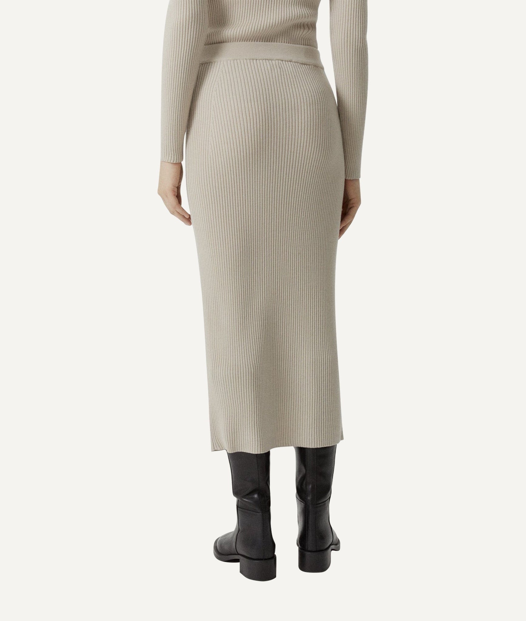 The Merino Wool Ribbed Skirt