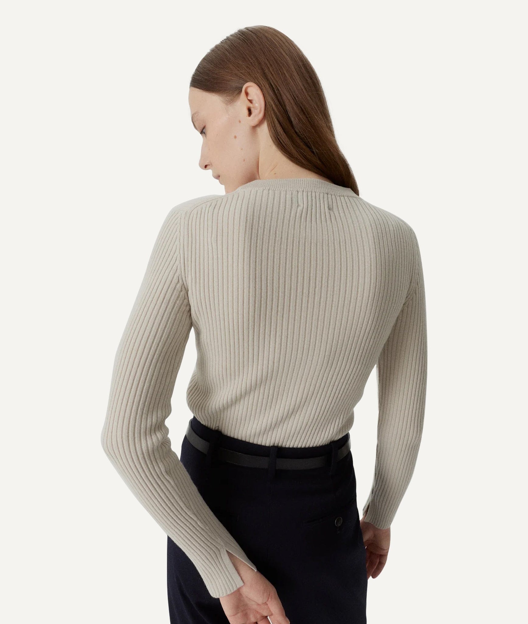 The Merino Wool Ribbed Sweater