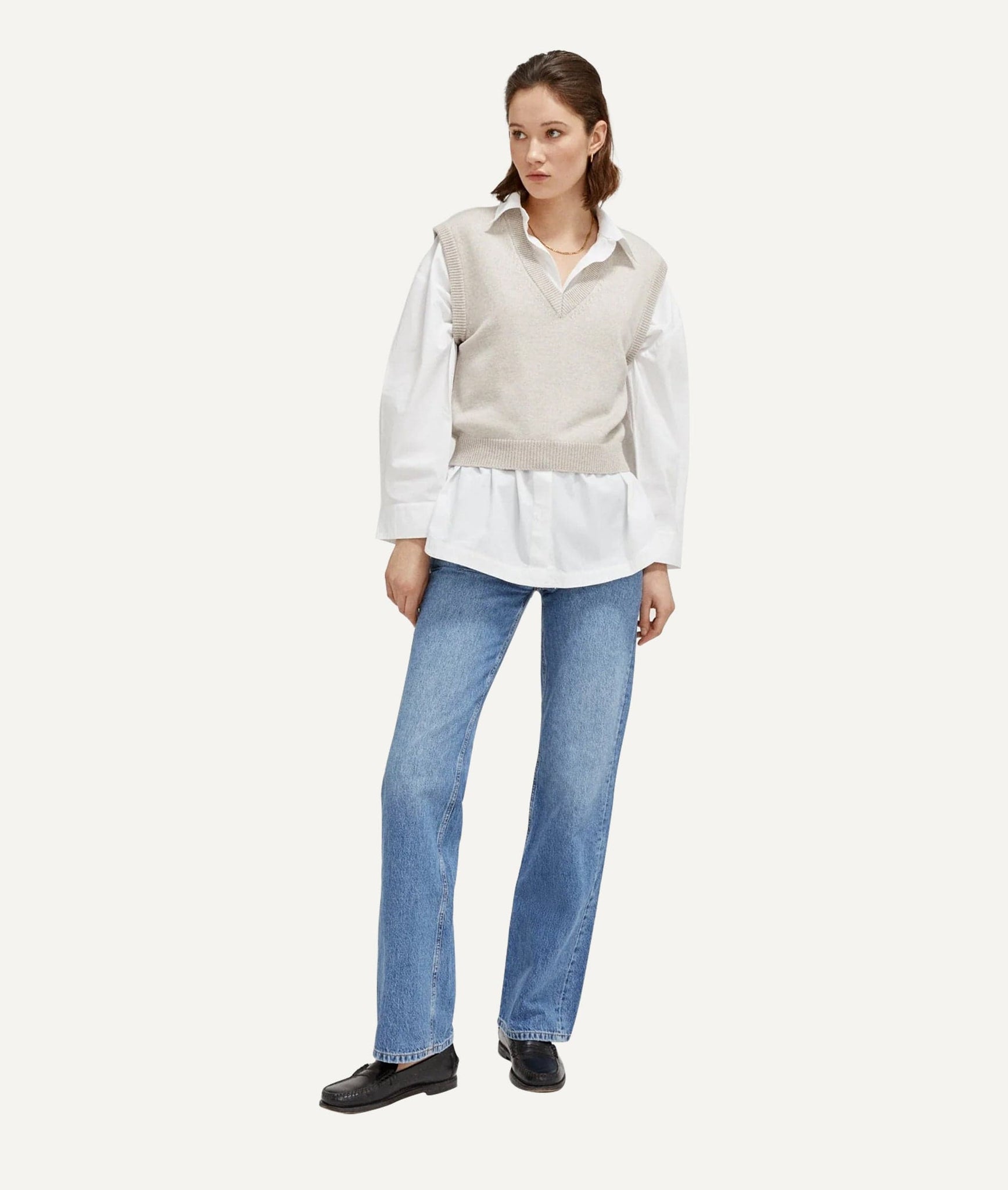 The Merino Wool Vest - Greige / M