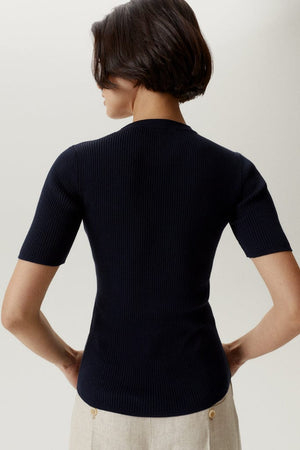 Deep Blue | The Organic Cotton Ribbed T-Shirt