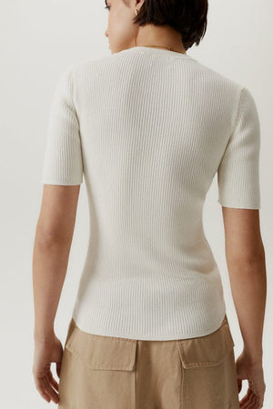 Milk White | The Organic Cotton Ribbed T-Shirt