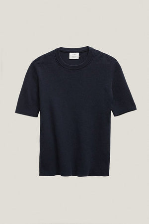 Deep Blue | The Organic Cotton Ribbed T-Shirt