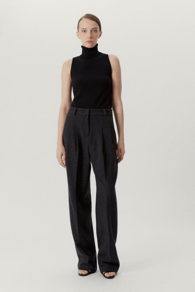Black | The Ultrasoft Wool A-line top