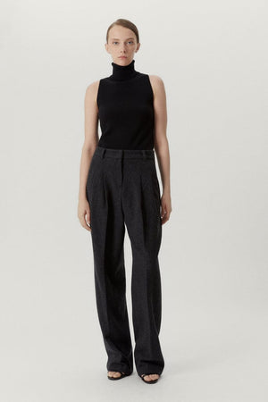 Black | The Ultrasoft Wool A-line top