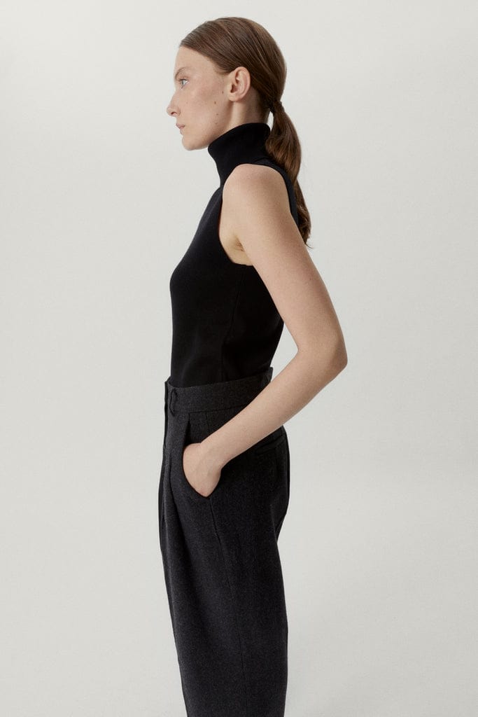 Black | The Ultrasoft Wool A-line top