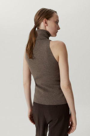 Brown Melange | The Ultrasoft Wool A-line top