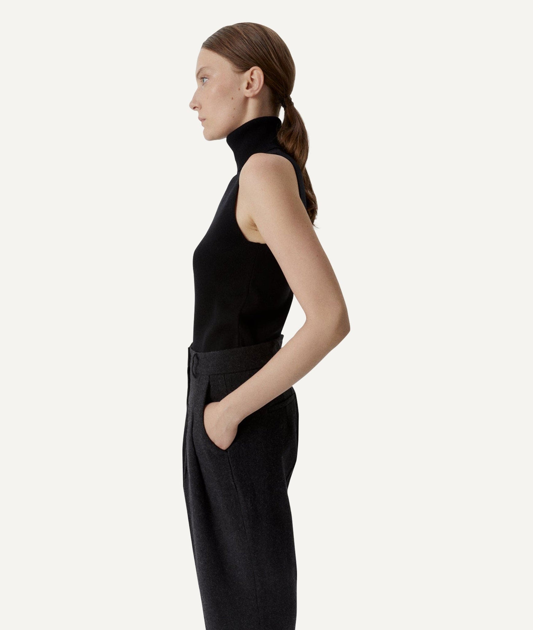 The Ultrasoft Wool A-line top - Natural White / XS