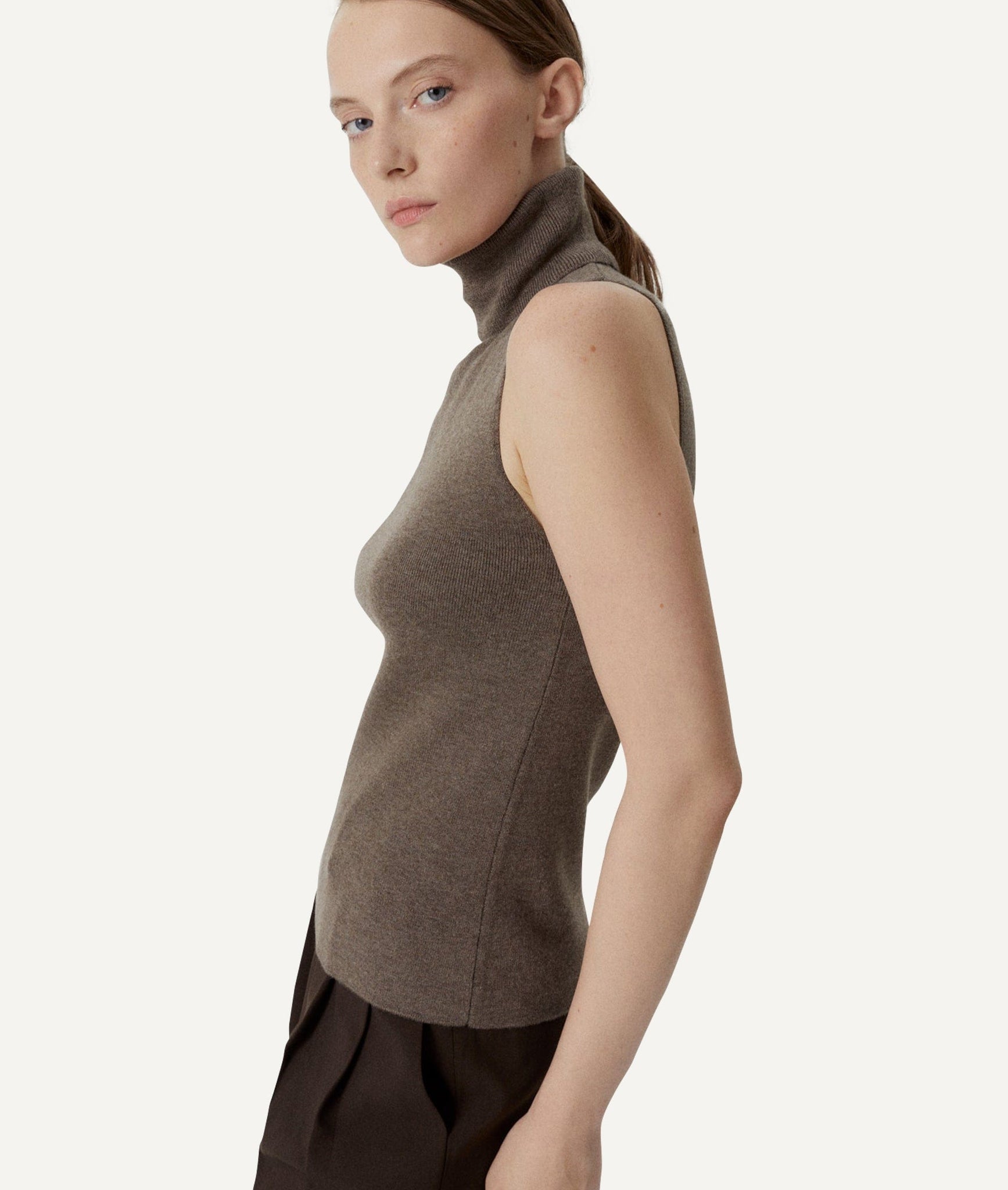 The Ultrasoft Wool A-line top - Natural White / XS