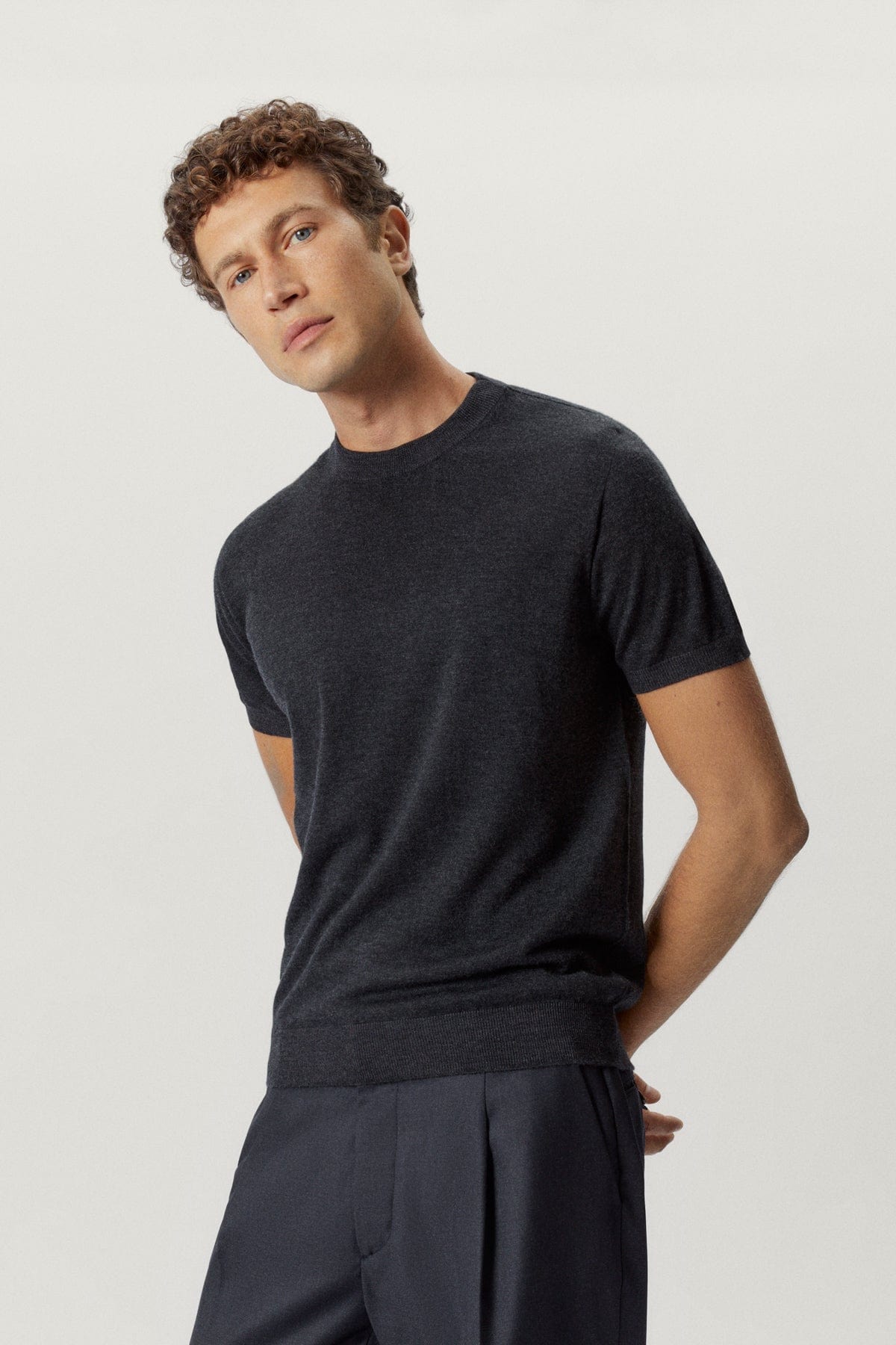 Anthracite Melange | The Ultrasoft Wool T-Shirt