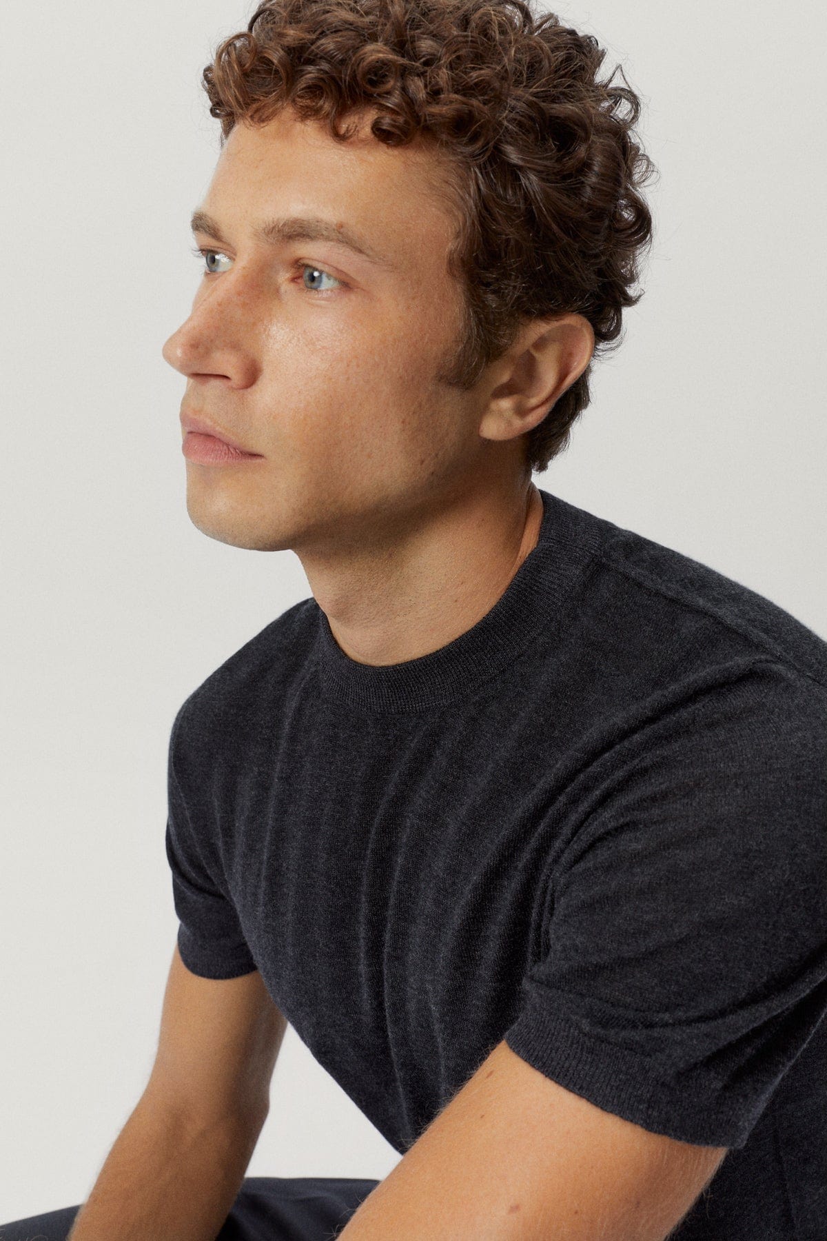 Anthracite Melange | The Ultrasoft Wool T-Shirt