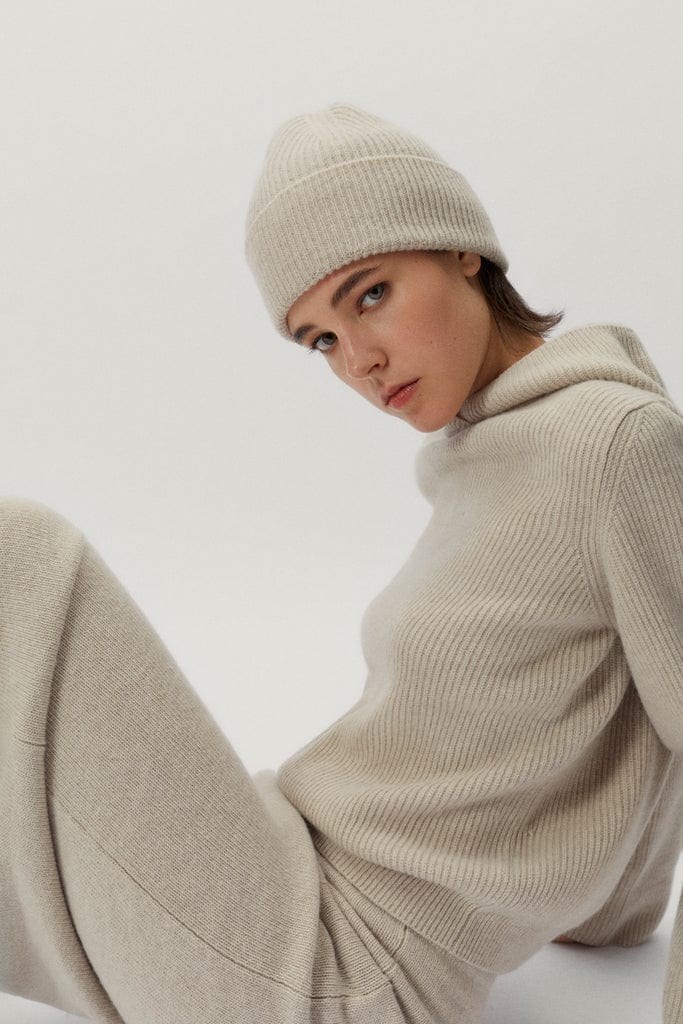 Ecru | The Woolen Ribbed Beanie