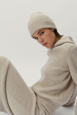 Ecru | The Woolen Ribbed Beanie