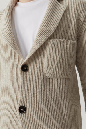 Ecru | The Woolen Ribbed Jacket