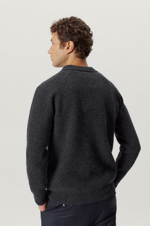 Ash Grey | The Woolen Ribbed Polo