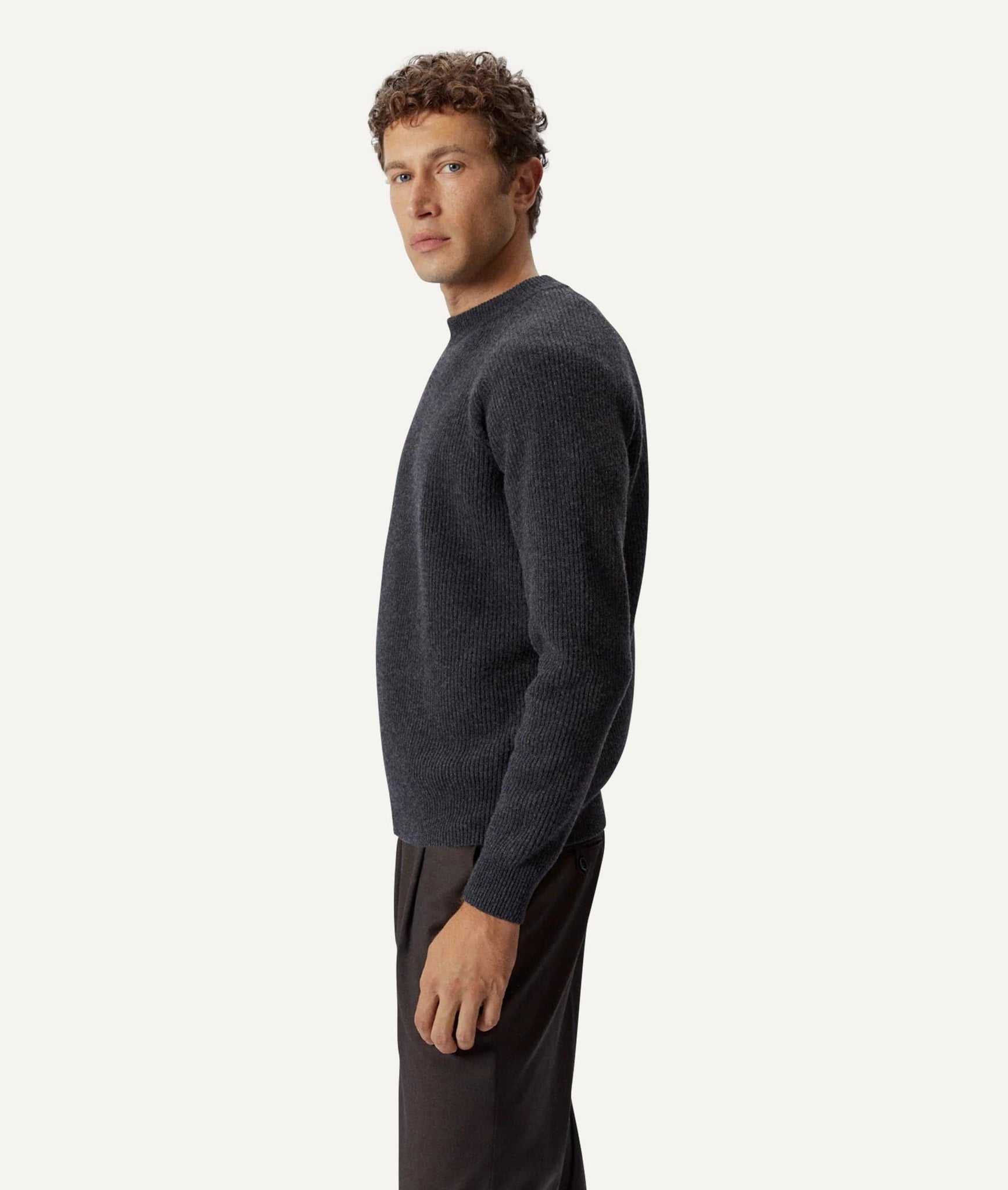 The Woolen Ribbed Raglan Sweater