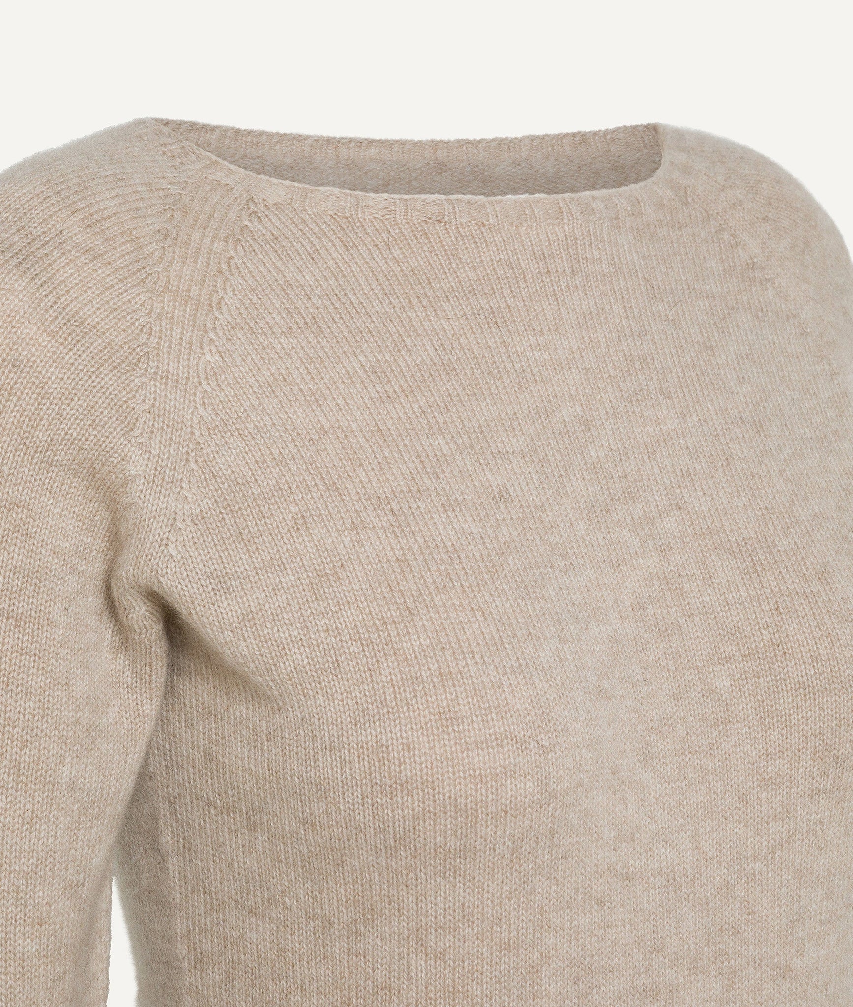 Wide Neck Sweater in Cashmere