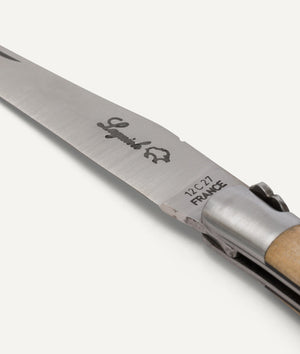 Knife with Birch Wood Handle in Stainless Steel