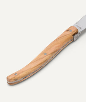 Knife with Olive Wood Handle in Stainless Steel - Set of 6