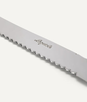 Bread Knife with Horn Handle in Stainless Steel