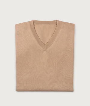 V-Neck in Cotton and Cashmere
