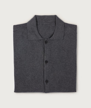 Cardigan Polo in Cotton and Cashmere