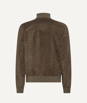 Unlined Bomber Jacket in Suede