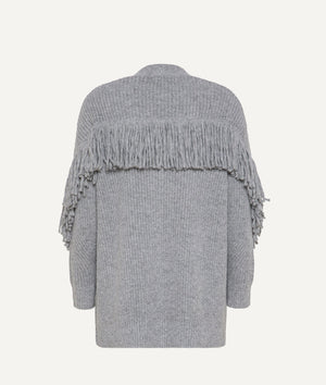 Ermanno Scervino - Ribbed Cardigan with Fringes in Cotton