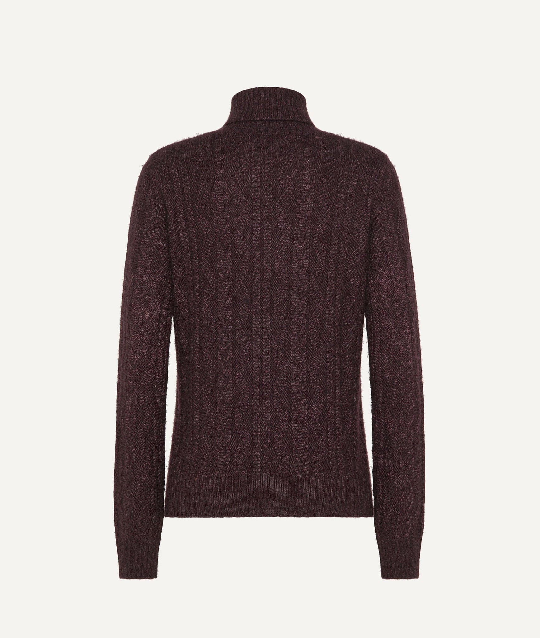 Eleventy - Cable Knit Rollneck in Silk and Cashmere
