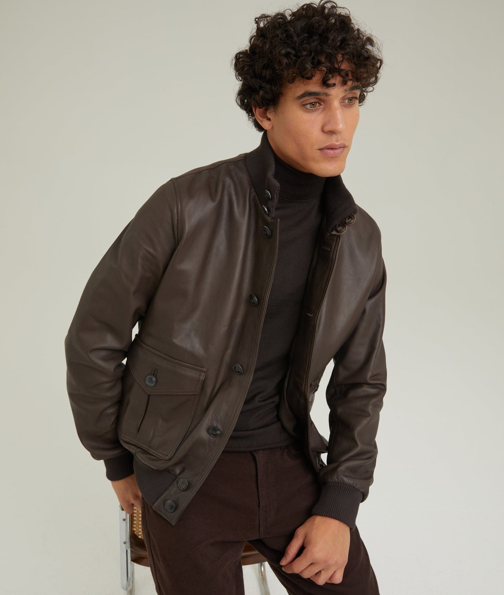 A1 Bomber Jacket in Lambskin