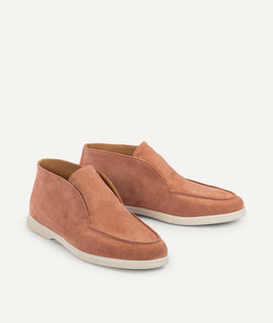 Ankle Boot Slipper in Suede Leather